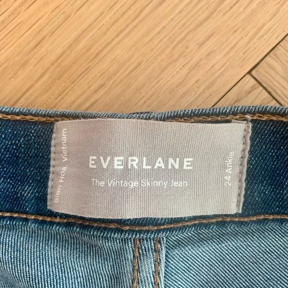 Everlane High-Rise Vintage Skinny Button Fly Jeans Size 24 Ankle - Picture 6 of 9